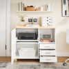 SoBuy ASK07-WN Aparador de Oficaina Soporte para Impresora con 1 Puerta y 3 cajones