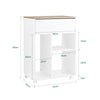 SoBuy ASK10-WN Soporte para Impresora con Ruedas 63x42x88 cm Blanco