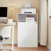 SoBuy ASK12-W Armario de Oficina con Estantes y 1 carro extraible Mueble en 2 partes