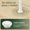 SoBuy KLS04-II-W Barra Telescópica Perchero Burro Ropa Resistente Blanco