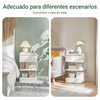 SoBuy FBT49-Wx2 Set de 2 Mesitas de Noche con 1 cajón y 2 estantes Blanco