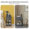 SoBuy FBT49-HGx2 Set de 2 Mesitas de Noche con 1 cajón y 2 estantes Gris