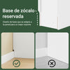 SoBuy FBT162-WN Mesitas de Noche con 3 compartimentos Blanco y Madera 25 x 65 x 60 cm