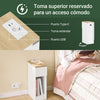 Preventa-SoBuy FBT111-E-WNx2 Set de 2 Mesita de noche delgada con estación de carga Blanco