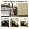 SoBuy FBT149-SCH Mesita de Noche Estrecha 20cm con 2 Cajones + Compartimento Negro