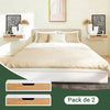 SoBuy FRG92-WNx2 Set de 2 Estante Flotante con Cajón Blanco & Natural 40x24x8cm