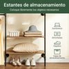 SoBuy KLS19-SCH Perchero de Pared con 4 Barras para Colgar Negro 265x48x220cm