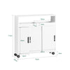 SoBuy BZR02-W Carrito multiuso para Baño con 2 estantes y 2 bandejas Blanco