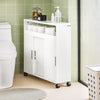 SoBuy BZR02-W Carrito multiuso para Baño con 2 estantes y 2 bandejas Blanco
