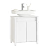 SoBuy BZR101-W Mueble para Debajo del Lavabo 2 Puertas 60 x 34 x 65,5 cm