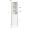SoBuy BZR102-W Armario Alto de baño con 3 estantes y 1 cesto