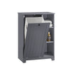 SoBuy BZR105-DG Armario de Baño con Cesto para Colada Gris
