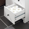 SoBuy BZR107-W Armario para baño con 1 Puerta 1 Estante y 3 Cajones