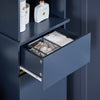 SoBuy BZR112-B Armario Alto para Baño con 3 Estantes 1 Puerta y 1 Cajón Azul