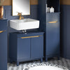 SoBuy BZR113-B Armario para Debajo del Lavabo 2 Puertas Azul