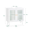 SoBuy BZR115-II-W Mueble para debajo del Lavabo con 2 Puertas y 2 Estantes Blanco