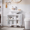 SoBuy BZR115-II-W Mueble para debajo del Lavabo con 2 Puertas y 2 Estantes Blanco