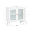 SoBuy BZR115-W Mueble para Debajo del Lavabo 2 Puertas 60 x 30 x 58 cm