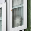 SoBuy BZR118-W Armario Alto de Baño con 2 estantes y 2 Puertas de Vidrio
