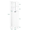 SoBuy BZR123-W Mueble Columna de Baño con 1 Cesto para Ropa Sucia y 2 Estantes