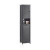 SoBuy BZR124-DG Mueble Columna de Baño con 1 Cesto para Ropa Sucia Gris Oscuro