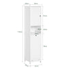 SoBuy BZR124-W Mueble Columna de Baño con 1 Cesto para Ropa Sucia