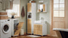 SoBuy BZR127-W Mueble Columna de Baño con 1 Compartimiento 2 Puertas