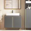 SoBuy BZR129-HG Mueble para Debajo del Lavabo con 2 Puertas