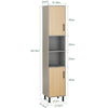 SoBuy BZR131-NG Armario Alto de Baño Mueble Columna con 2 Puertas