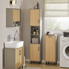 SoBuy BZR131-NG Armario Alto de Baño Mueble Columna con 2 Puertas