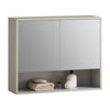 SoBuy BZR134-NG Armario de Pared con Espejo con 2 Puertas