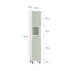 SoBuy BZR137-GR Mueble Columna de Baño con 1 Cesto para Ropa Sucia Verde