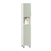 SoBuy BZR137-GR Mueble Columna de Baño con 1 Cesto para Ropa Sucia Verde