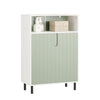 SoBuy BZR138-GR Armario de Suelo para baño con 2 Puertas y 1 Compartimentos Verde
