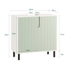 SoBuy BZR139-GR Mueble para Debajo del Lavabo Fregadero 60 x 30 x 60 cm Verde y Blanco