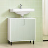 SoBuy BZR139-GR Mueble para Debajo del Lavabo Fregadero 60 x 30 x 60 cm Verde y Blanco