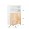 SoBuy BZR143-WN Armario de baño con 2 estantes y 1 Puerta Blanco 64 x 33 x 110 cm