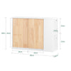 SoBuy BZR144-WN Armario de Pared para Baño con 2 Puertas y 2 Compartimentos
