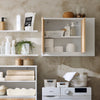 SoBuy BZR144-WN Armario de Pared para Baño con 2 Puertas y 2 Compartimentos