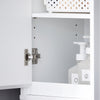 Preventa-SoBuy BZR147-W Armario alto para Baño con 2 Compartimentos 2 puertas Blanco