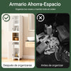 SoBuy BZR147-W Armario alto para Baño con 2 Compartimentos 2 puertas Blanco