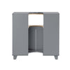 SoBuy BZR148-DG Mueble para Debajo del Lavabo con 2 Puertas y 1 Estante