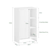 SoBuy BZR156-W Armario para Baño con 1 Cesto y 3 Compartimentos Abiertos 50 x 30 x 86 cm Blanco