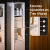 SoBuy BZR158-W Mueble Columna de Baño con 1 Cesto Blanco 30 x 30 x 170 cm