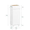 SoBuy BZR159-W Armario Auxiliar con 1 cesto Estanterías de Baño Blanco