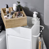 SoBuy BZR159-W Armario Auxiliar con 1 cesto Estanterías de Baño Blanco