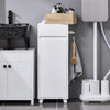 SoBuy BZR159-W Armario Auxiliar con 1 cesto Estanterías de Baño Blanco