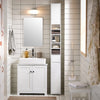 SoBuy BZR160-W Armario Alto para Baño con 2 Puertas y 1 Cajón Blanco