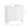 SoBuy BZR164-W Mueble para Debajo del Lavabo con 2 Puertas