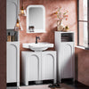 SoBuy BZR164-W Mueble para Debajo del Lavabo con 2 Puertas